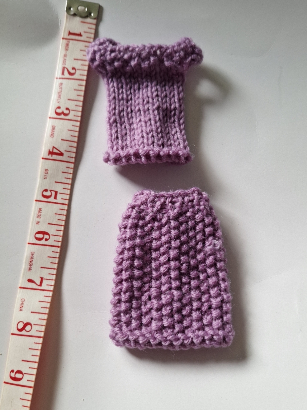 Lavender Knit Doll Outfit